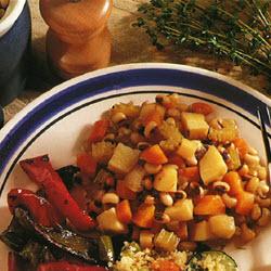 蔬菜炖黑眼豆的做法