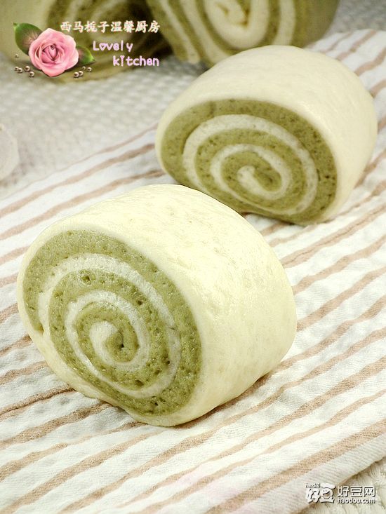 抹茶双色奶香馒的做法