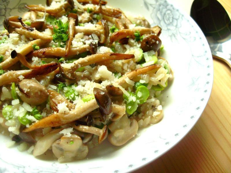 蒜香野菇炖饭的做法