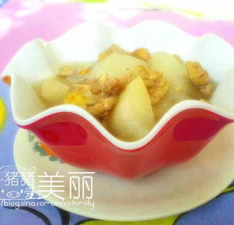 止咳治本的方法——雪梨核桃汁的做法