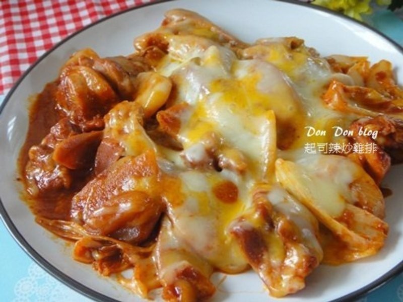 起司辣炒鸡排的做法