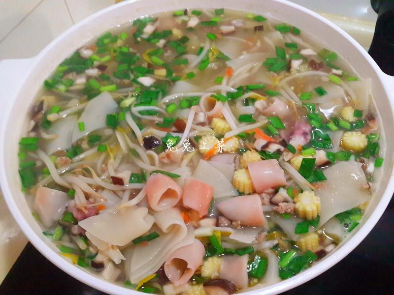 小卷汤煮水饺皮的做法