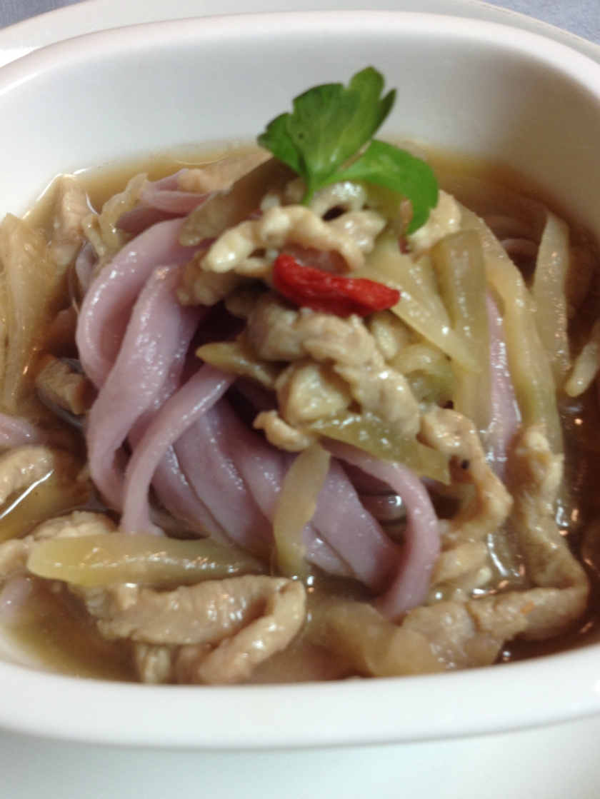 榨菜肉絲紫水晶麵【傳統的湯麵】的做法