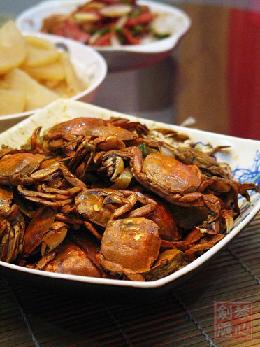 生炒蟛蜞的做法