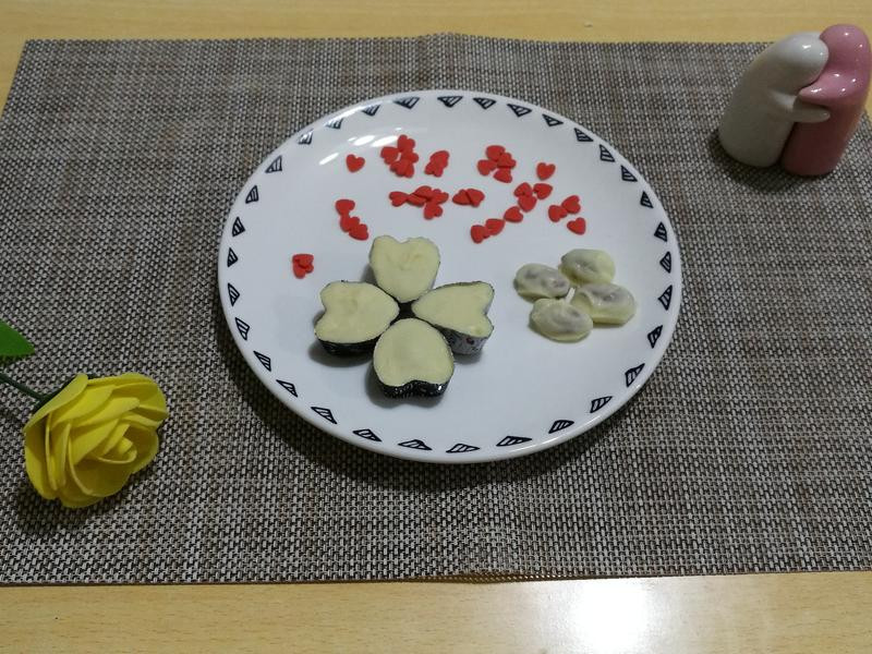 心型杏仁白朱古力的做法