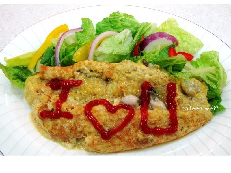 山药牡蛎欧姆蛋的做法