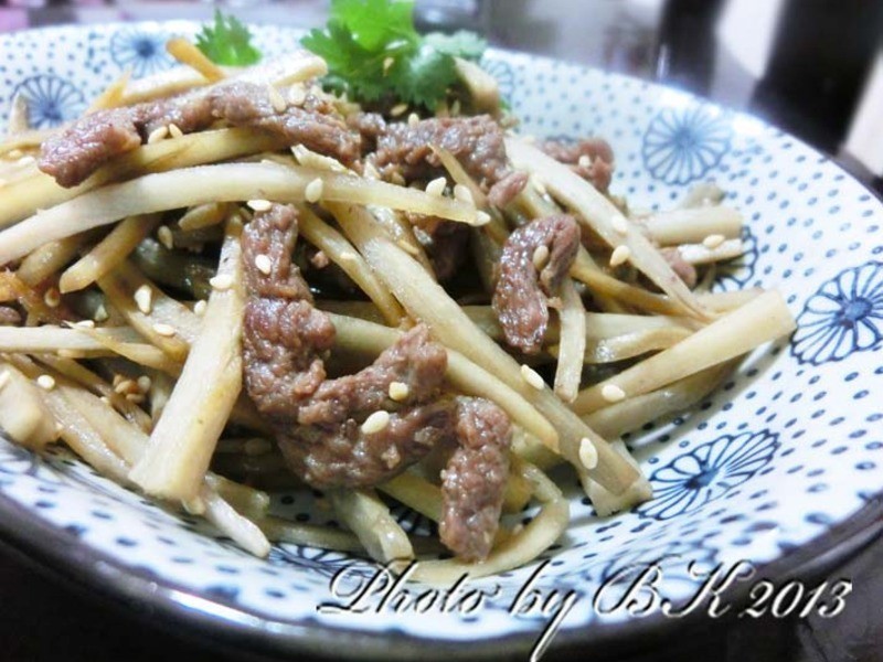 牛蒡丝炒牛肉的做法