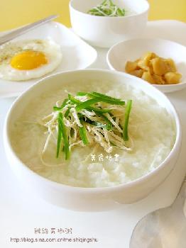 鸡丝青椒粥的做法