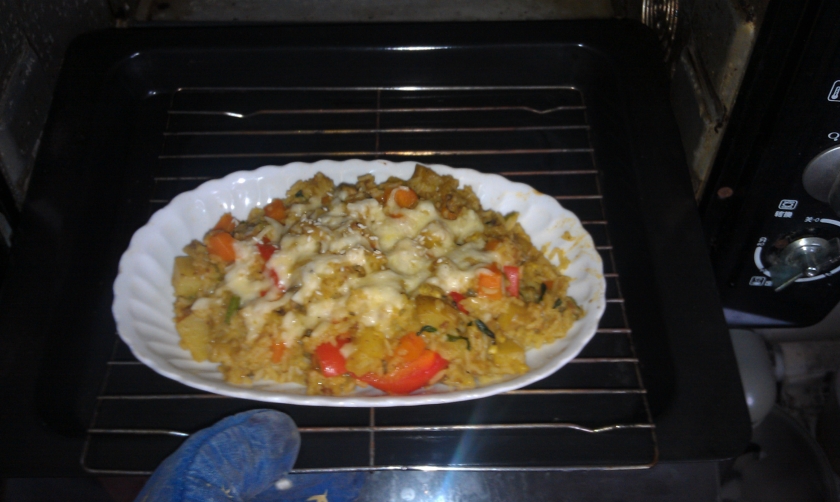 咖喱海鲜焗饭的做法