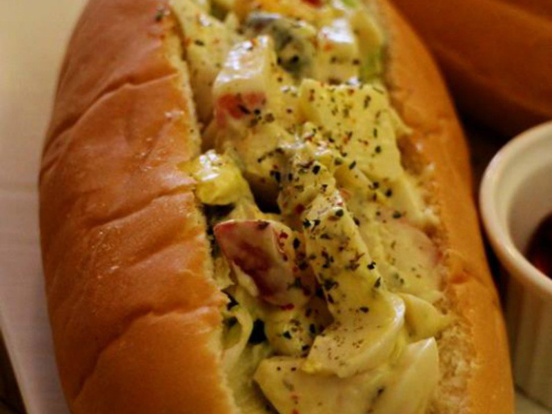 苹果蛋沙拉堡(清爽版)的做法