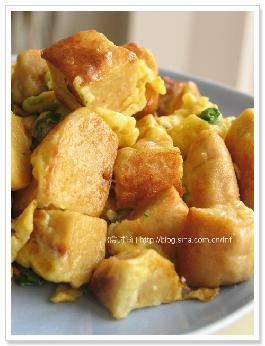 发面饼炒鸡蛋的做法