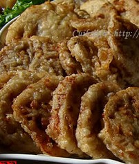 镶肉藕盒的做法