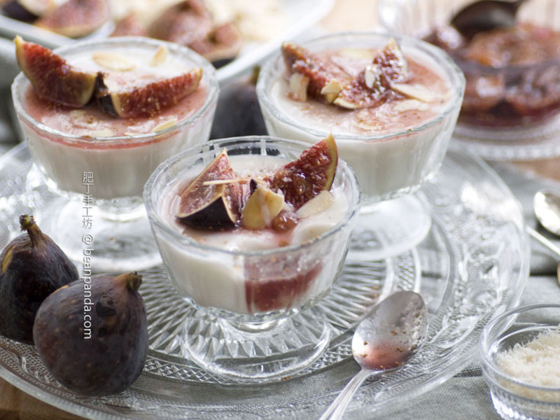 意式椰香奶冻 ( 无花果糖浆 )的做法