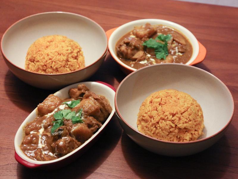 蒜香奶油姜黄饭佐印度咖哩的做法