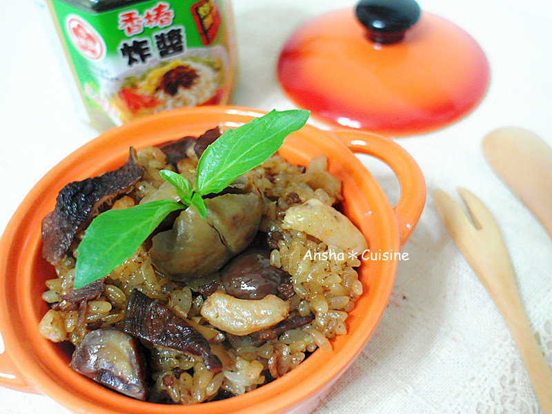 香椿栗子油饭的做法