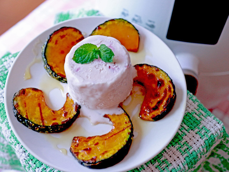 蜂蜜南瓜佐冰淇淋『飞利浦气炸锅』的做法