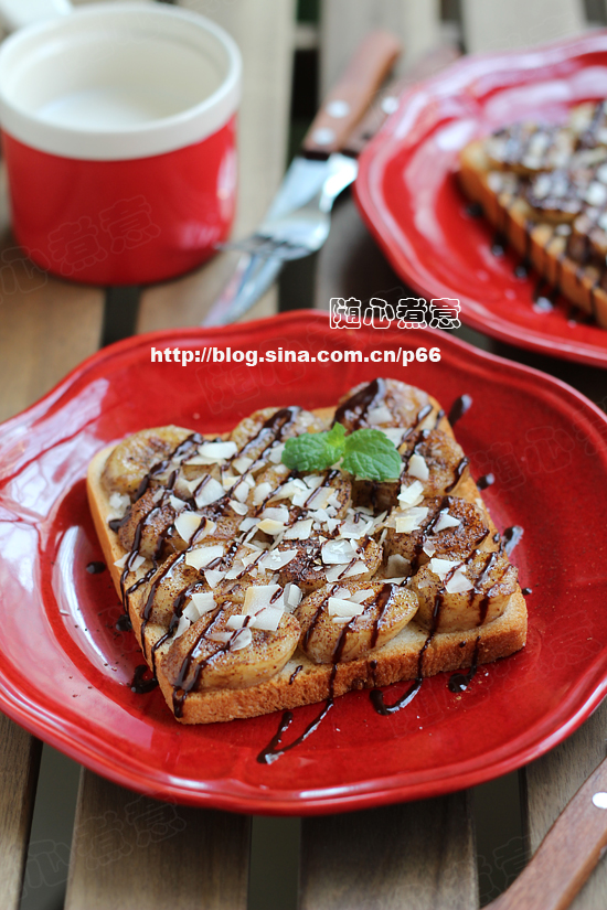 【肉桂香蕉配土司】快手能量早餐的做法