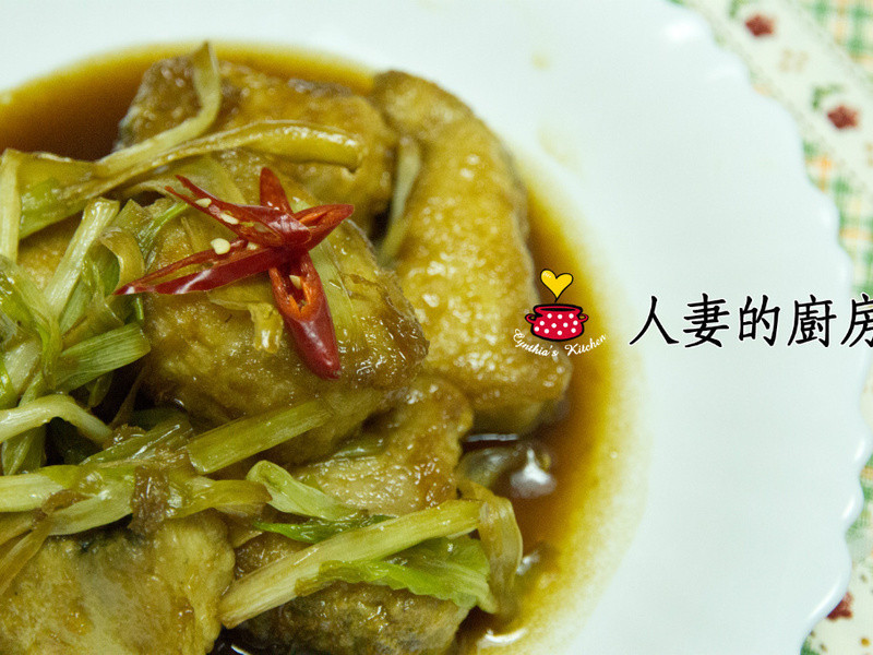 葱烧鱼肉的做法