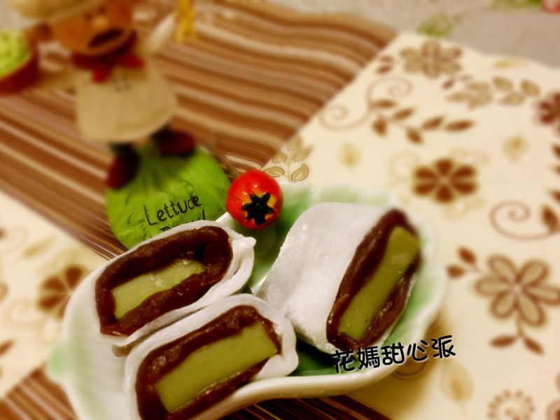 抹茶红豆雪娘糕的做法