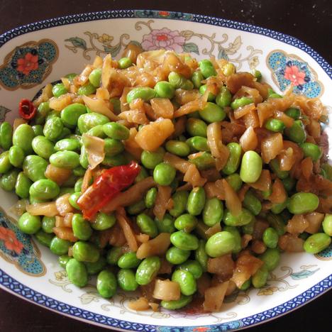 萝卜干炒毛豆的做法