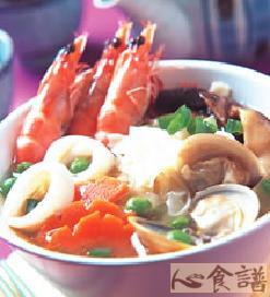 海鲜蛋饼汤的做法