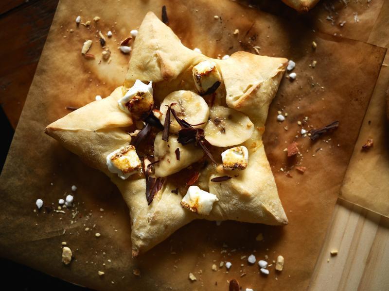 香蕉巧克力披萨 410卡的做法