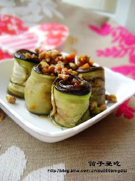 香烤茄肉卷的做法