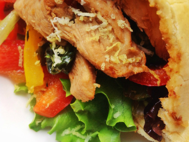 有时候彩椒香柠鸡柳 Pita 饼的做法