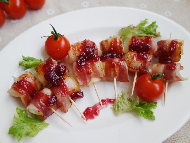 前菜:干贝培根卷的做法