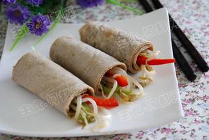 荞麦菜卷的做法