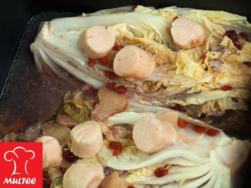 干贝白菜蒸猪肉的做法