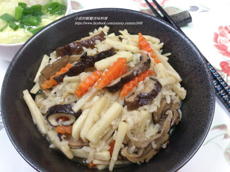 甜笋香菇咸粥的做法