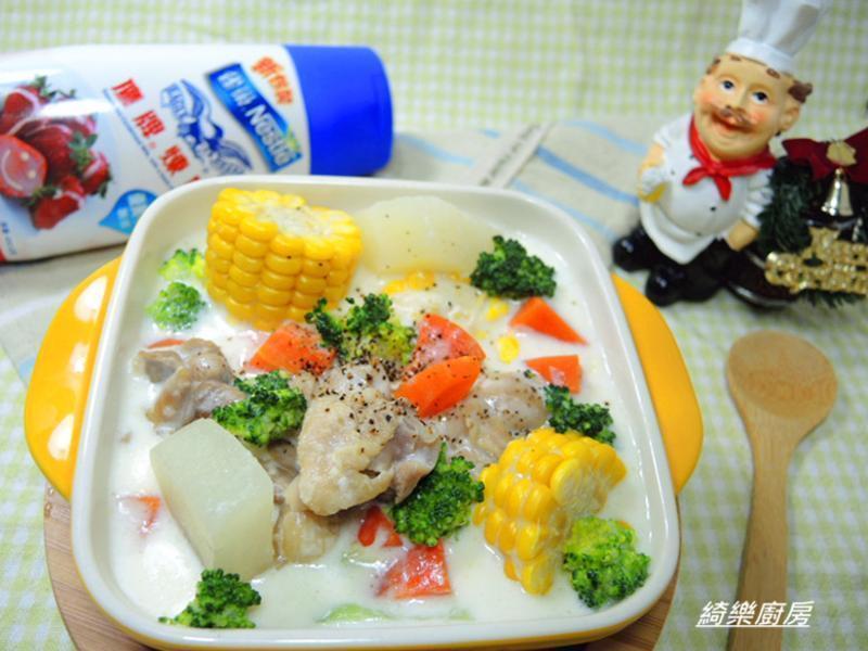 大头菜牛奶鸡肉浓汤?《鹰牌炼奶》的做法