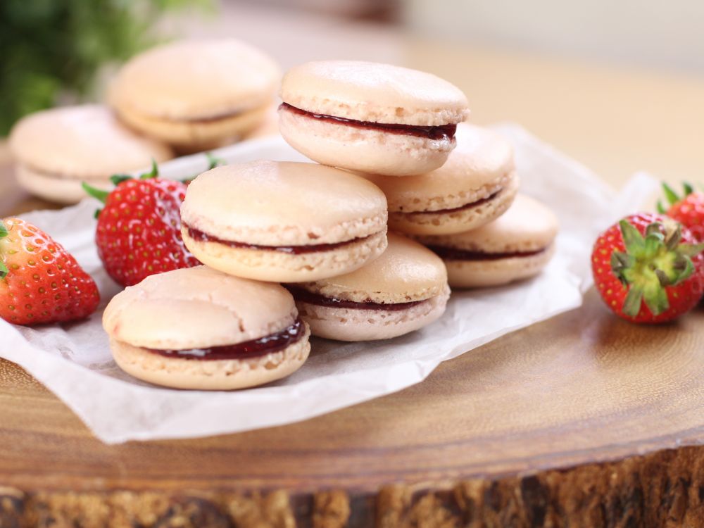 士多啤梨马卡龙的做法