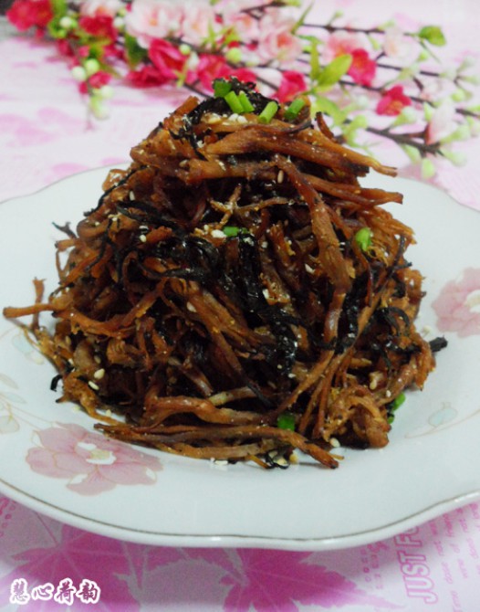 山楂海苔芝麻牛肉丝的做法