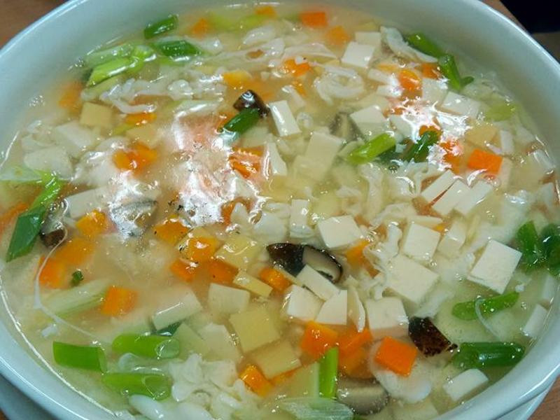 三色豆腐羹的做法