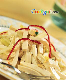 韭黄炒素肚丝的做法