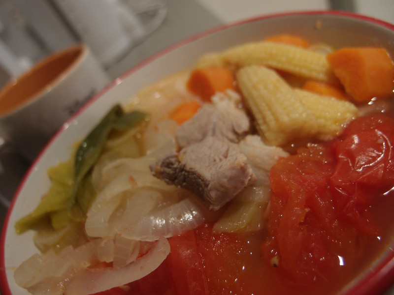 蕃茄蔬菜控米粉汤的做法