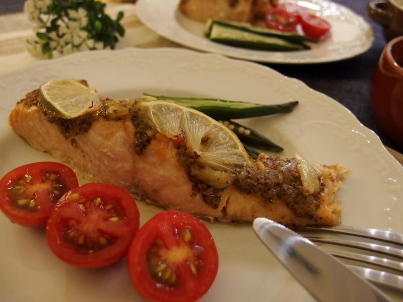 芥末籽烤鲑鱼的做法