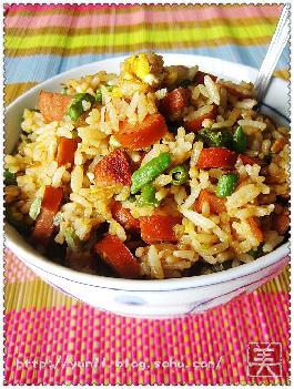 豆角蛋炒饭的做法