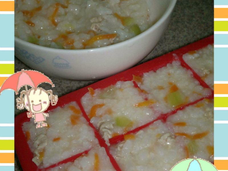 宝宝的葱香肉片粥的做法
