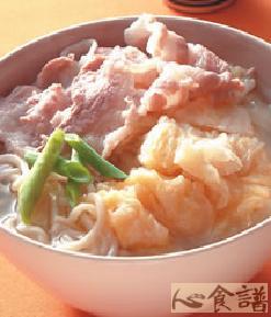 酸菜白肉蚌面的做法