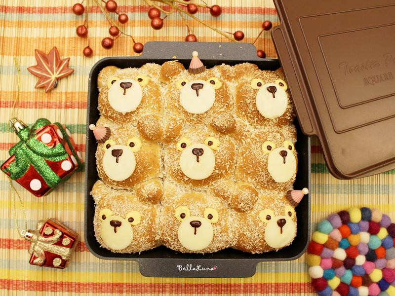 达菲熊圣诞面包的做法