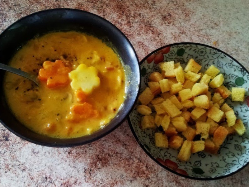 小花南瓜浓汤的做法