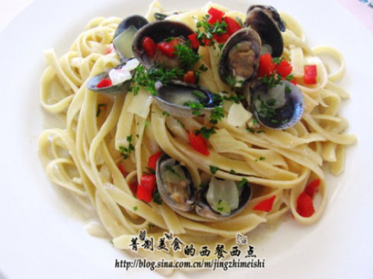蛤蜊意面的做法