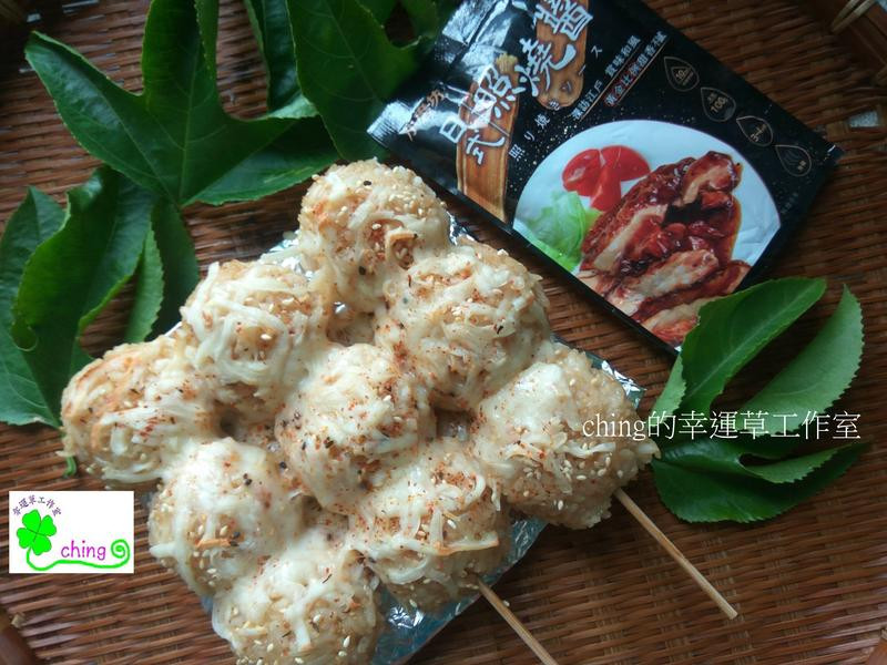 焗烤照烧起司饭团串的做法
