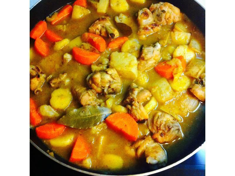 香蕉绿咖哩鸡的做法