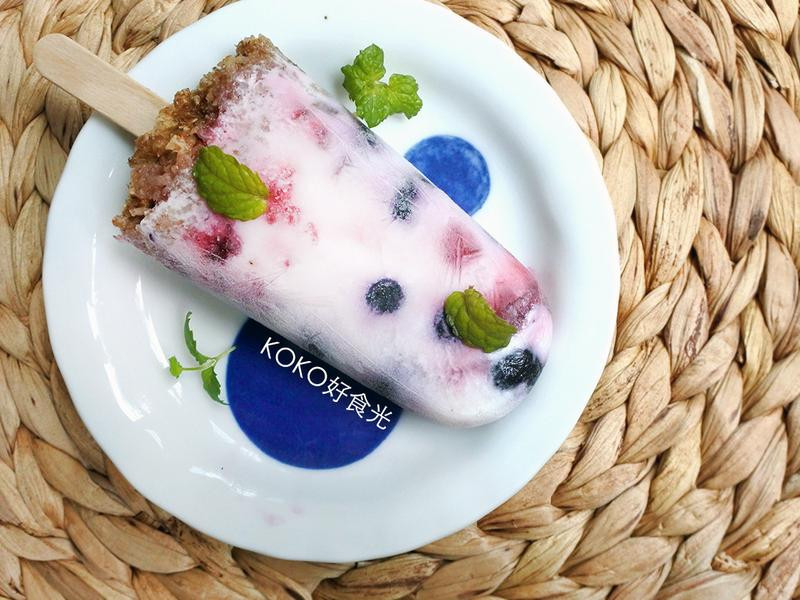 早餐系莓果麦片优格冰棒的做法