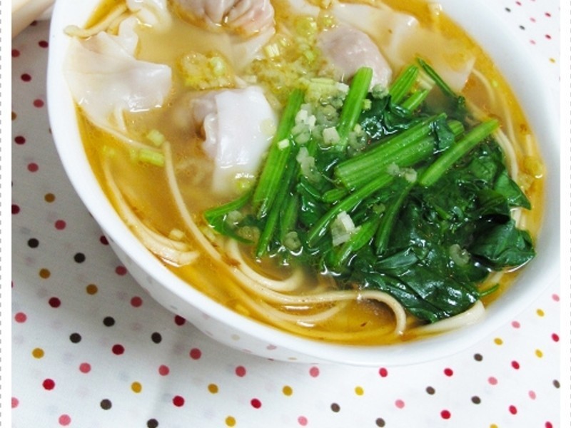 鲜虾馄饨汤面的做法