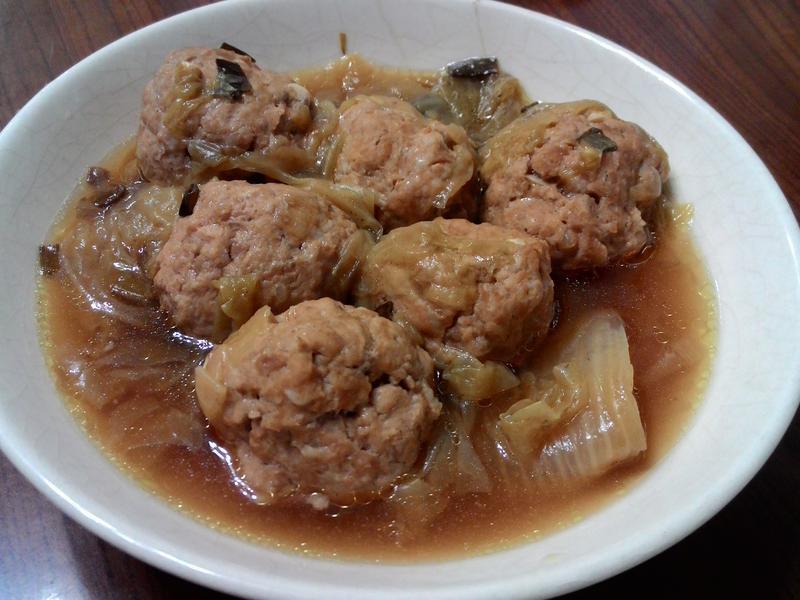 大白菜葱烧狮子头的做法